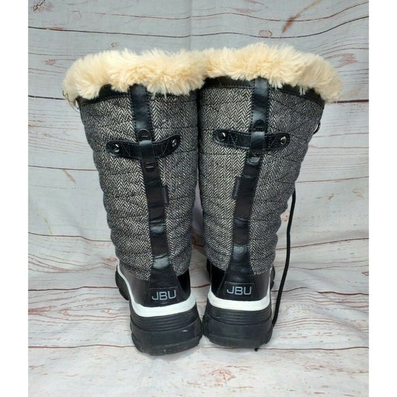 JBU By Jambu Memory Foam Cloth Style Faux Fur Boots Size 7.5 - Picture 9 of 12